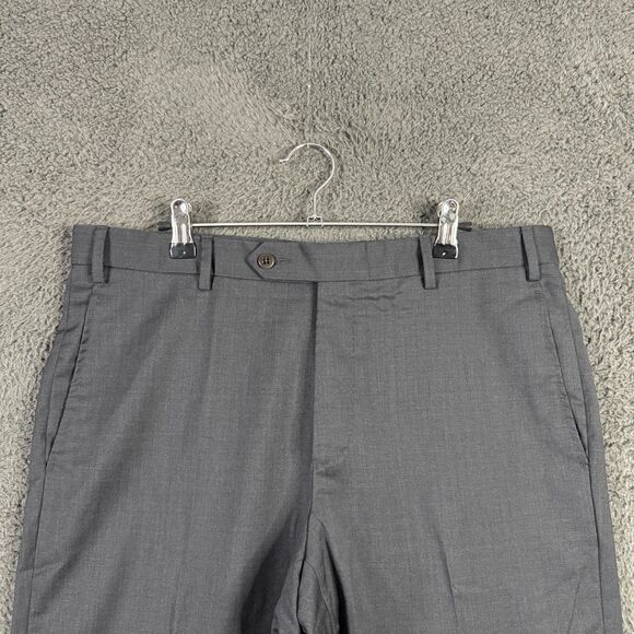 Zanella Pants Mens 35x31 Gray Devon Classic Fit Dress Trousers Wool Formal - Picture 2 of 13